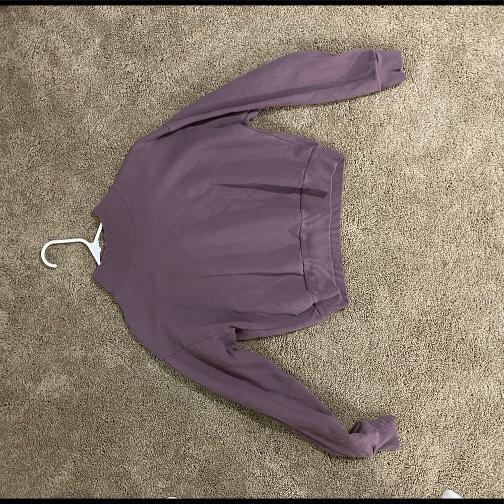 Purple crop sweater